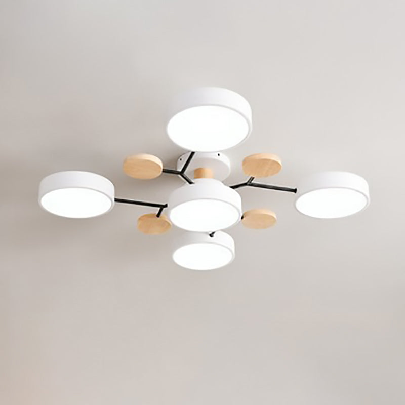 Modern Nordisch Rond Molecuul Tak Ontwerp LED Semi-Opbouw Plafondlamp