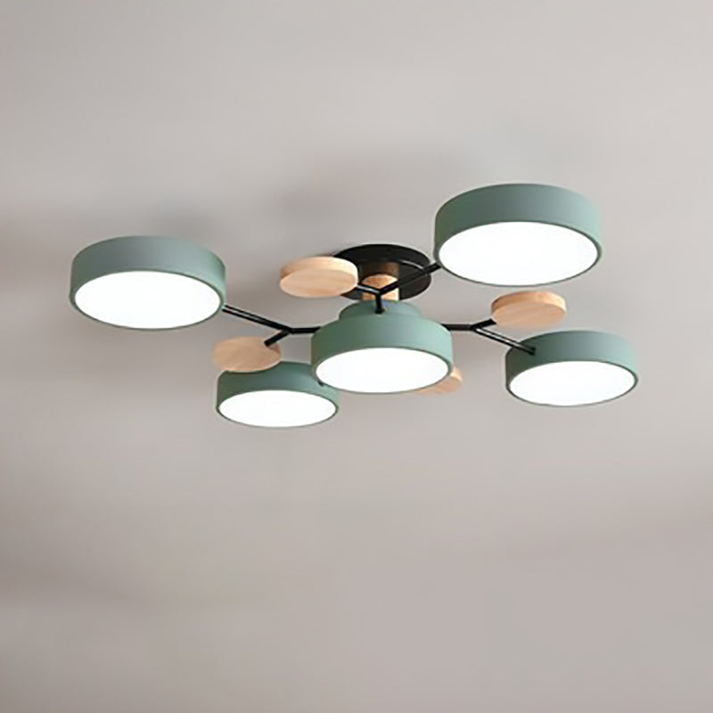 Modern Nordisch Rond Molecuul Tak Ontwerp LED Semi-Opbouw Plafondlamp