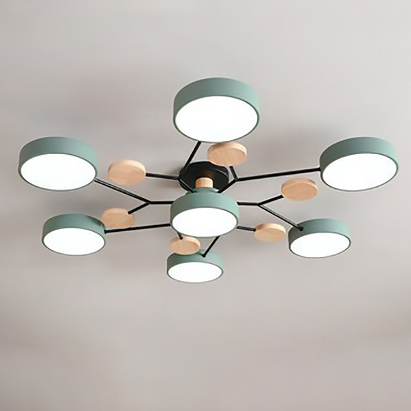 Modern Nordisch Rond Molecuul Tak Ontwerp LED Semi-Opbouw Plafondlamp