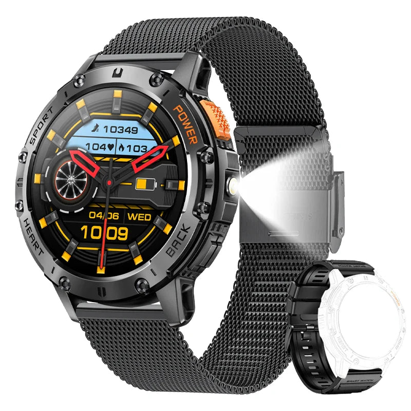 AMOLED slimme horloge – waterdichte fitness tracker met Bluetooth bellen