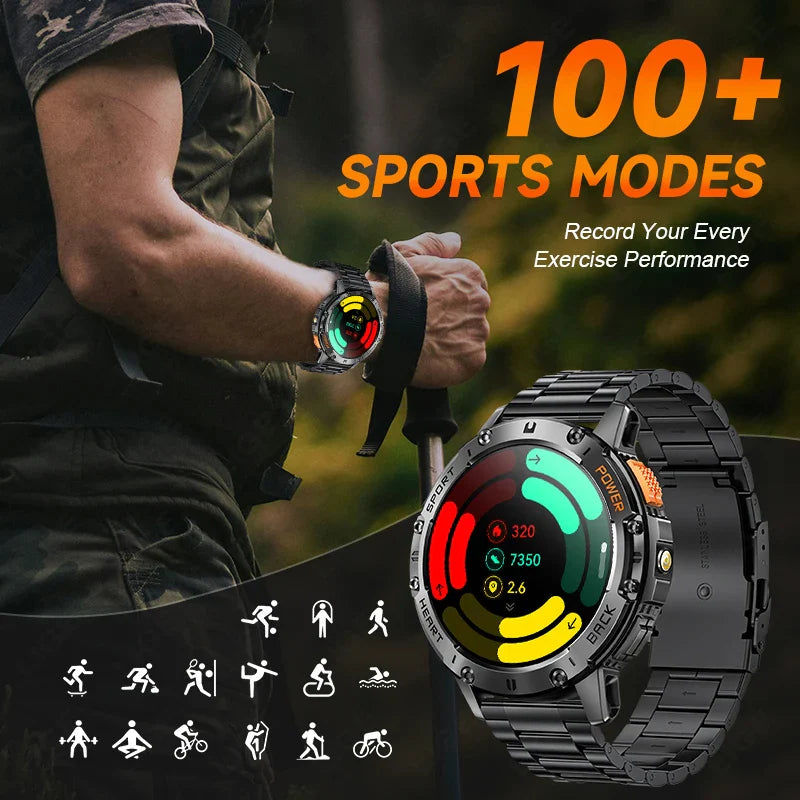 AMOLED slimme horloge – waterdichte fitness tracker met Bluetooth bellen