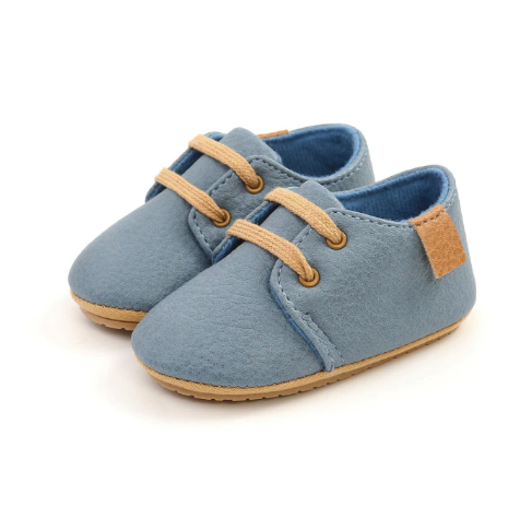 Baby-Erste-Laufschuhe Leder Retro-Stil Für Kleinkinder Mokassins Rutschfeste Sohle