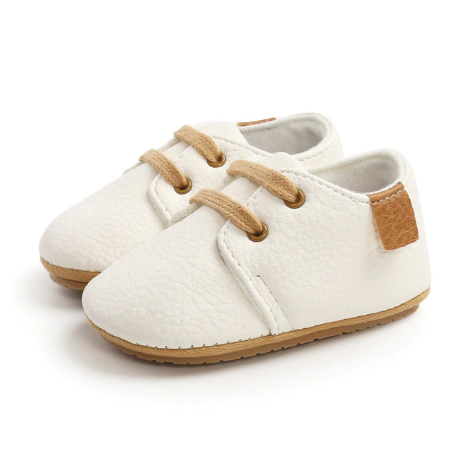 Baby-Erste-Laufschuhe Leder Retro-Stil Für Kleinkinder Mokassins Rutschfeste Sohle