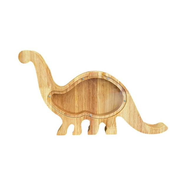 Houten spaarpot voor kinderen munten spaarvarken bureaublad ornament dier muntenopslag