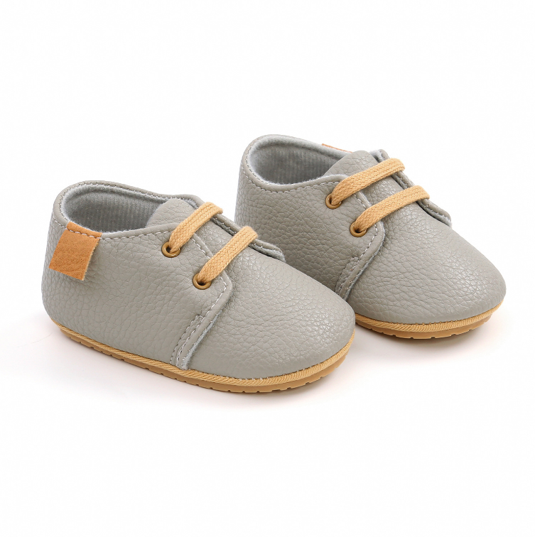 Baby-Erste-Laufschuhe Leder Retro-Stil Für Kleinkinder Mokassins Rutschfeste Sohle