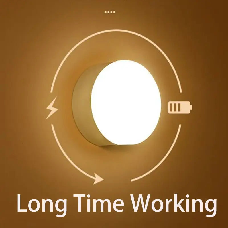 LED Slimme Menselijke Lichaamssensor Nachtlamp – Draadloos, USB Oplaadbaar, Bewegingsgeactiveerd
