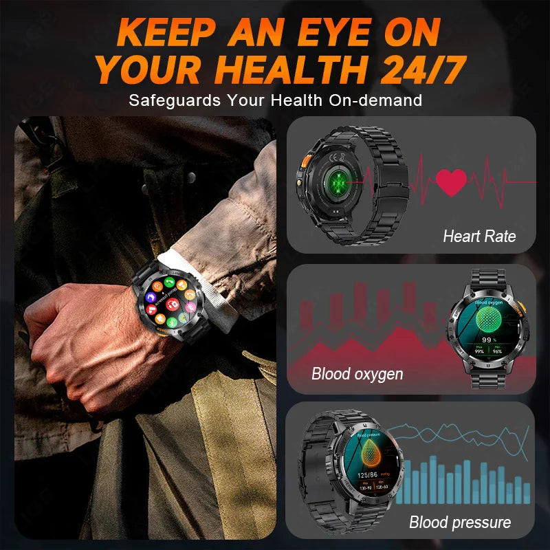 AMOLED slimme horloge – waterdichte fitness tracker met Bluetooth bellen