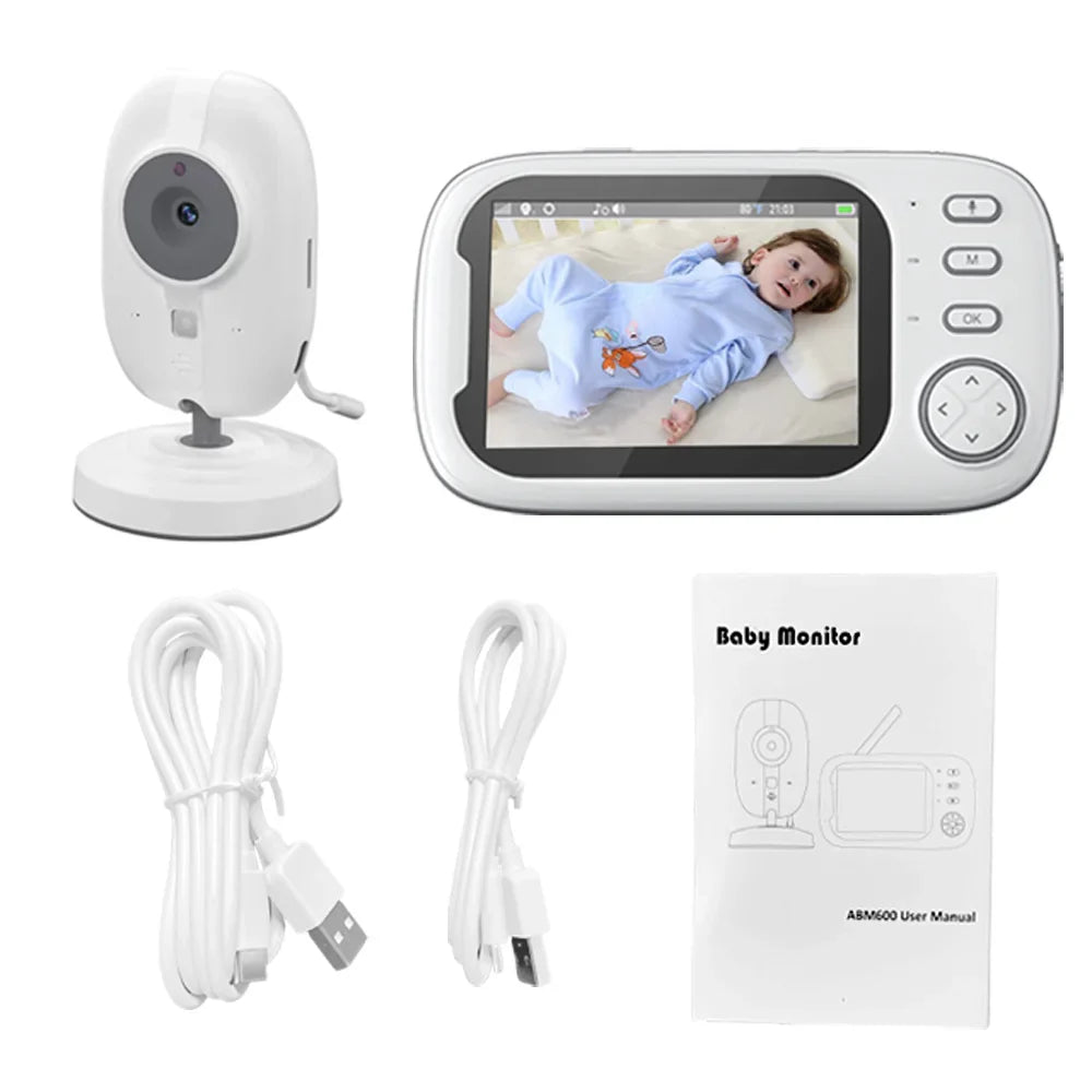3.5-Inch Draadloze Video Baby Monitor – Nachtzicht & Tweeweg Audio