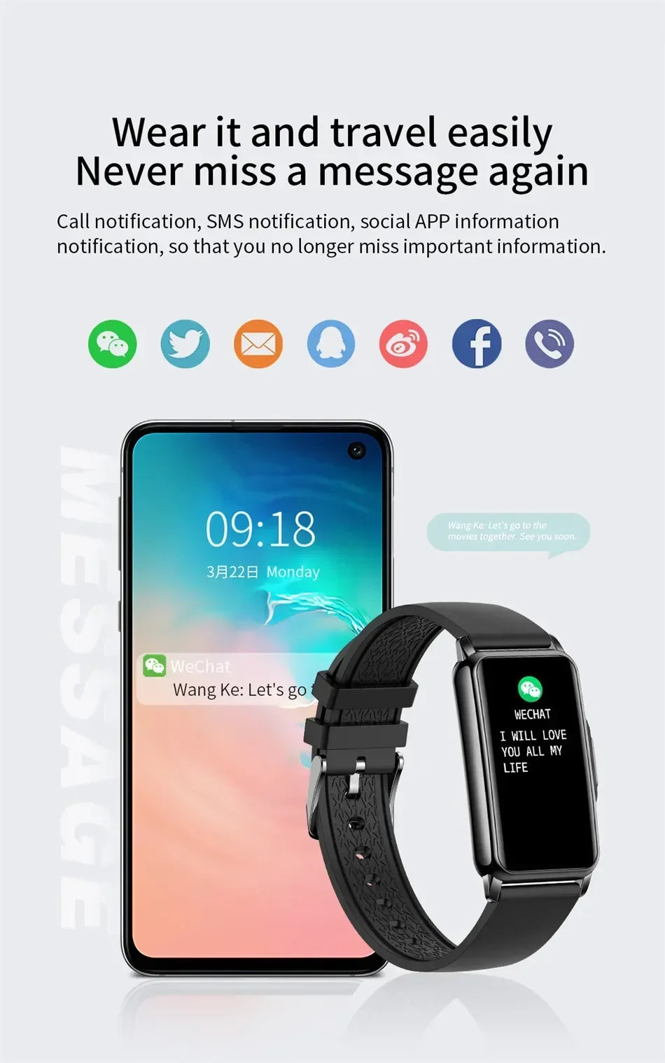 Smart Watch for Men & Women – Full Touch Fitness Tracker