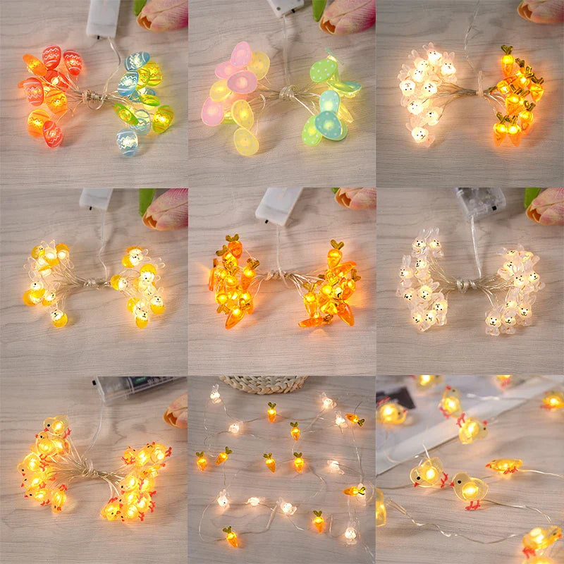 Paashaas en wortel LED-slingerverlichting