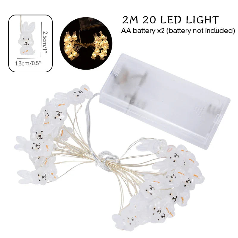 Paashaas en wortel LED-slingerverlichting