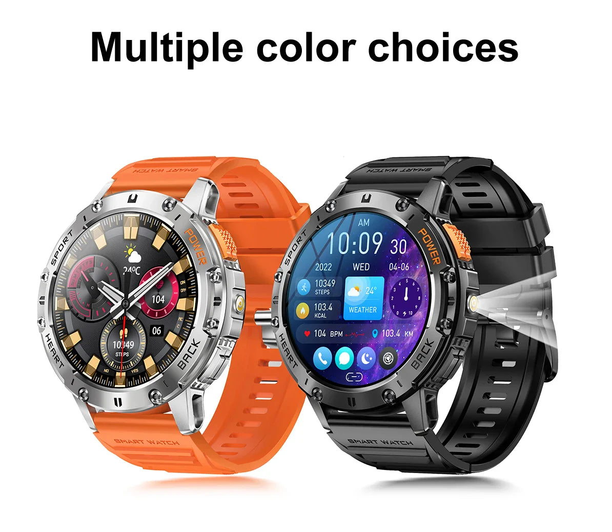 AMOLED slimme horloge – waterdichte fitness tracker met Bluetooth bellen