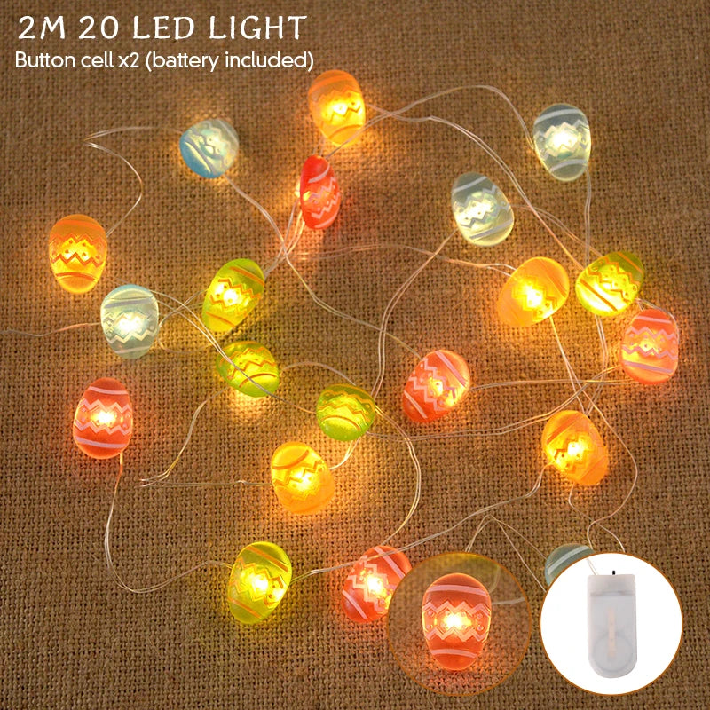 Paashaas en wortel LED-slingerverlichting