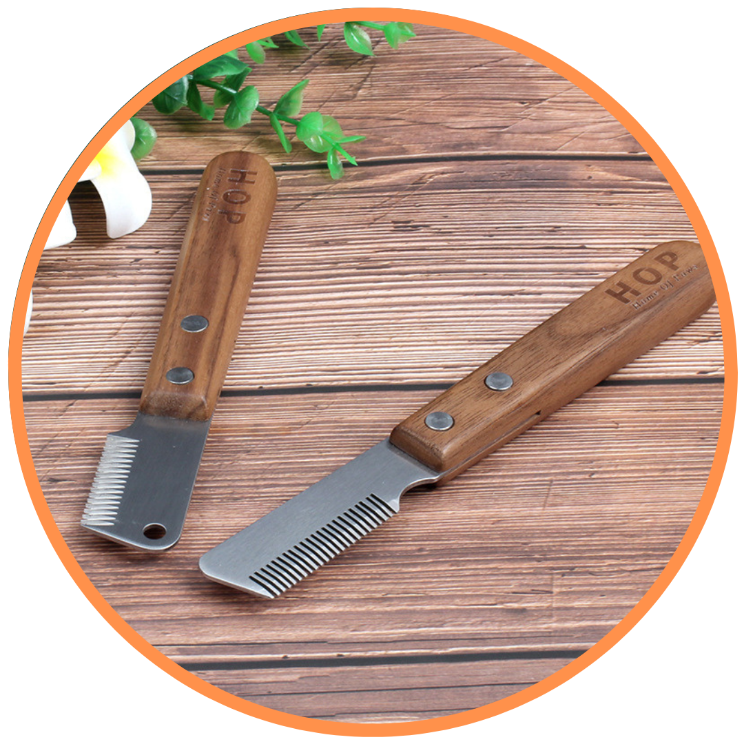 Walnut Plucking Knife Comb