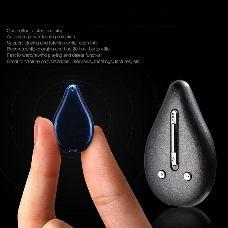 Sleutelhanger Voice Recorder 100 Uur Geheugen