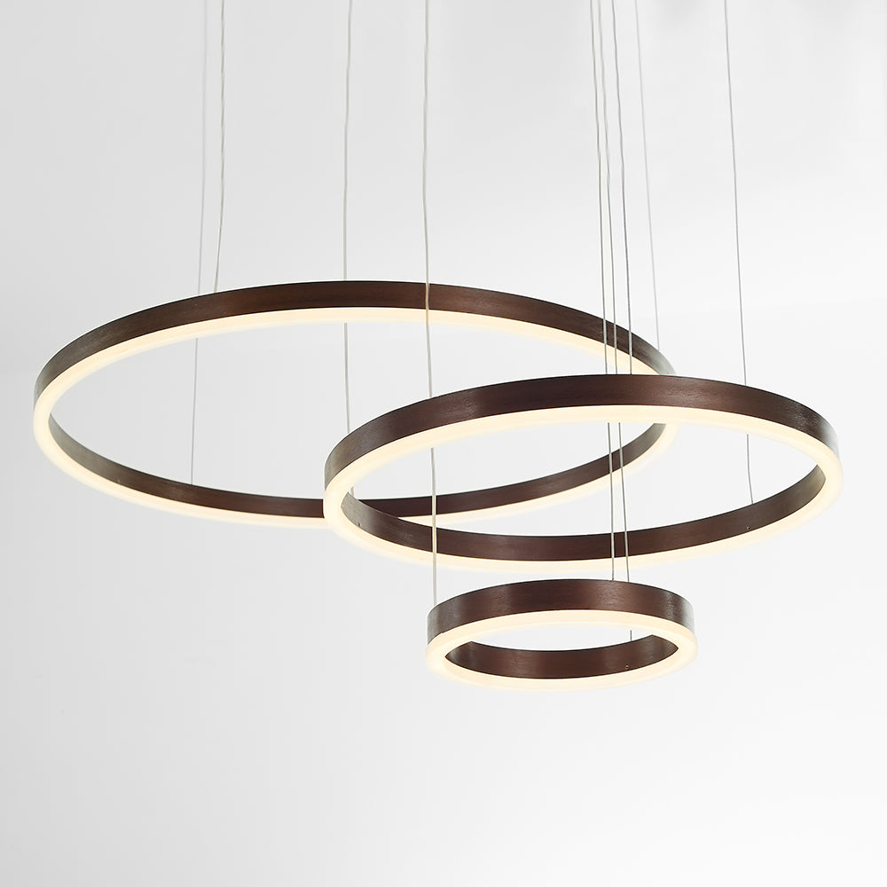 Moderne hanglamp Tir-Circle zwart/goud/koffie metaal