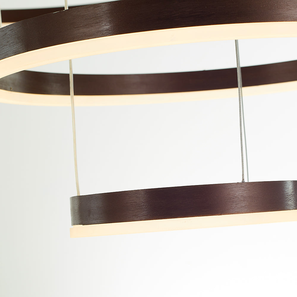 Moderne hanglamp Tir-Circle zwart/goud/koffie metaal