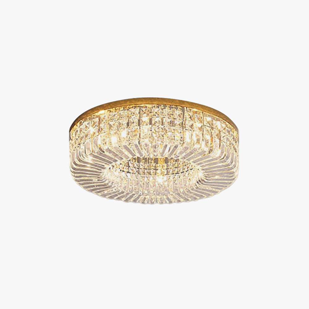 Luxe kristallen plafondlamp met metalen/kristallen afwerking