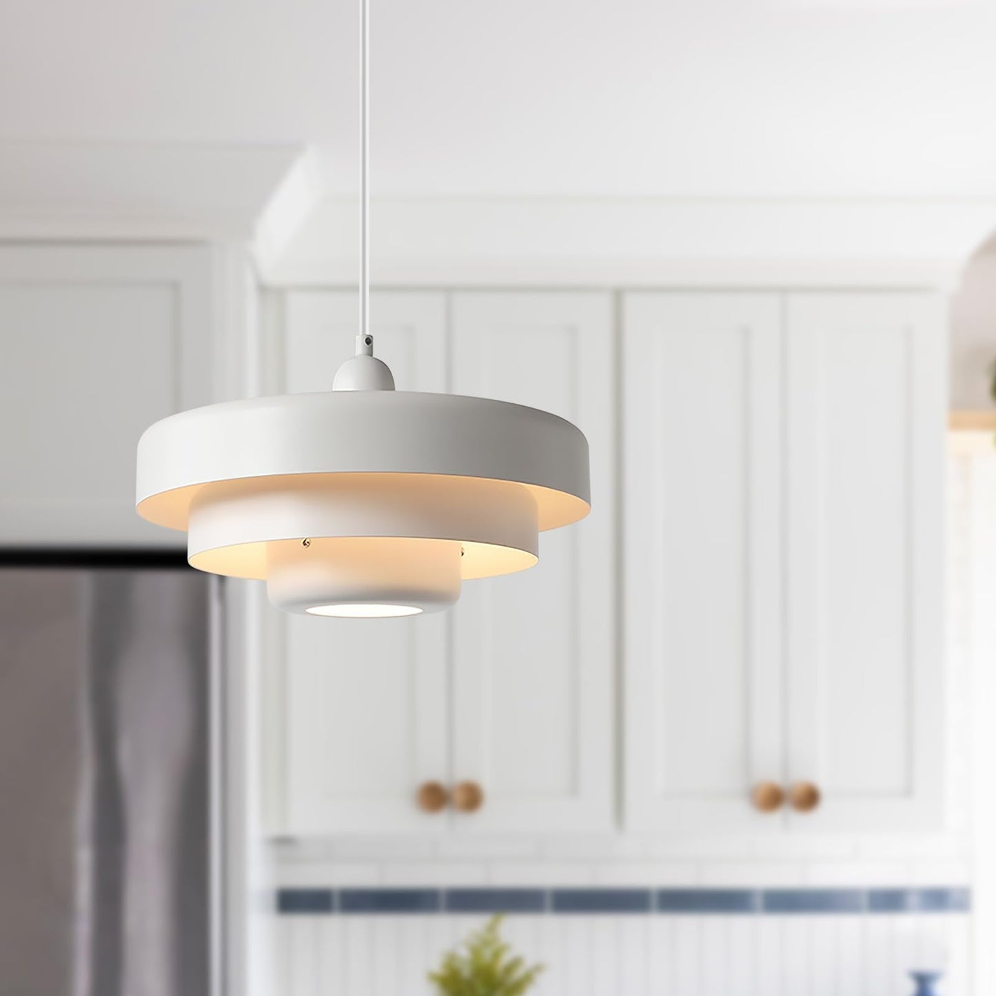 Middeleeuwse ijzeren retro enkele kop Bauhaus hanglamp