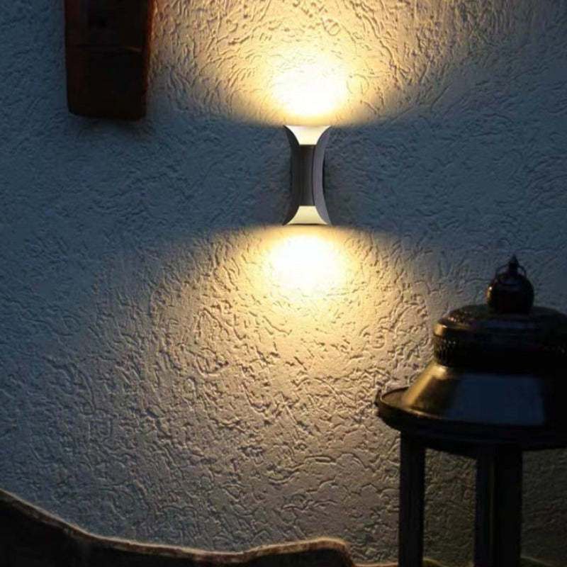 Moderne LED buitenmuurverlichting goud/wit tuin/corridor
