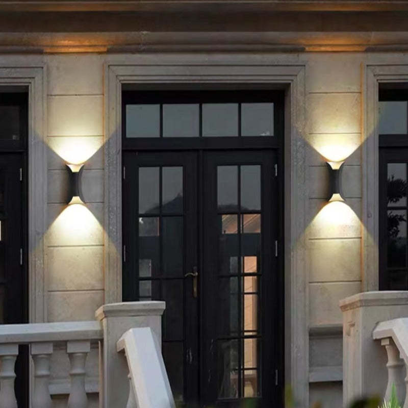 Moderne LED buitenmuurverlichting goud/wit tuin/corridor