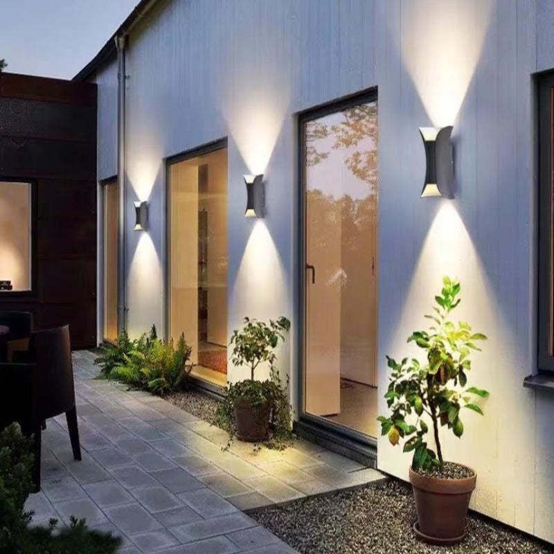 Moderne LED buitenmuurverlichting goud/wit tuin/corridor