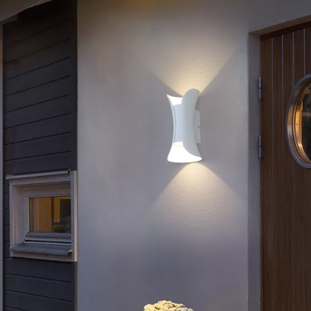 Gebogen LED Op- en Neer Verlichting Waterdicht Aangedreven Buiten LED Licht
