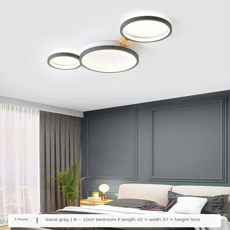 Ronde Opbouw Plafondlamp Wit Grijs Groen Slaapkamer