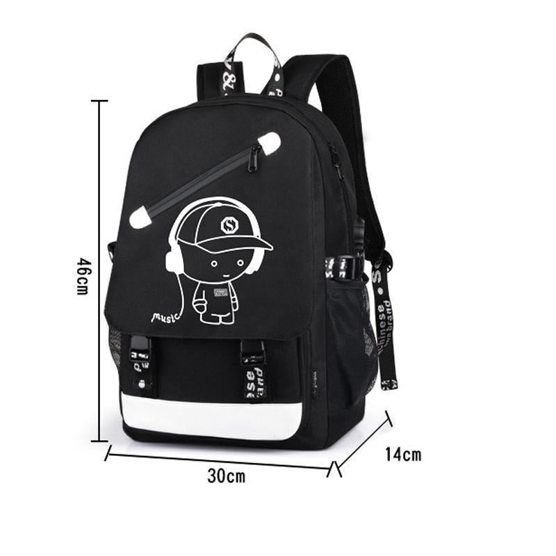 Jongens School Oplaadbare Rugzak Student Lumineuze Animatie Usb Oplaad Wisselverbinding