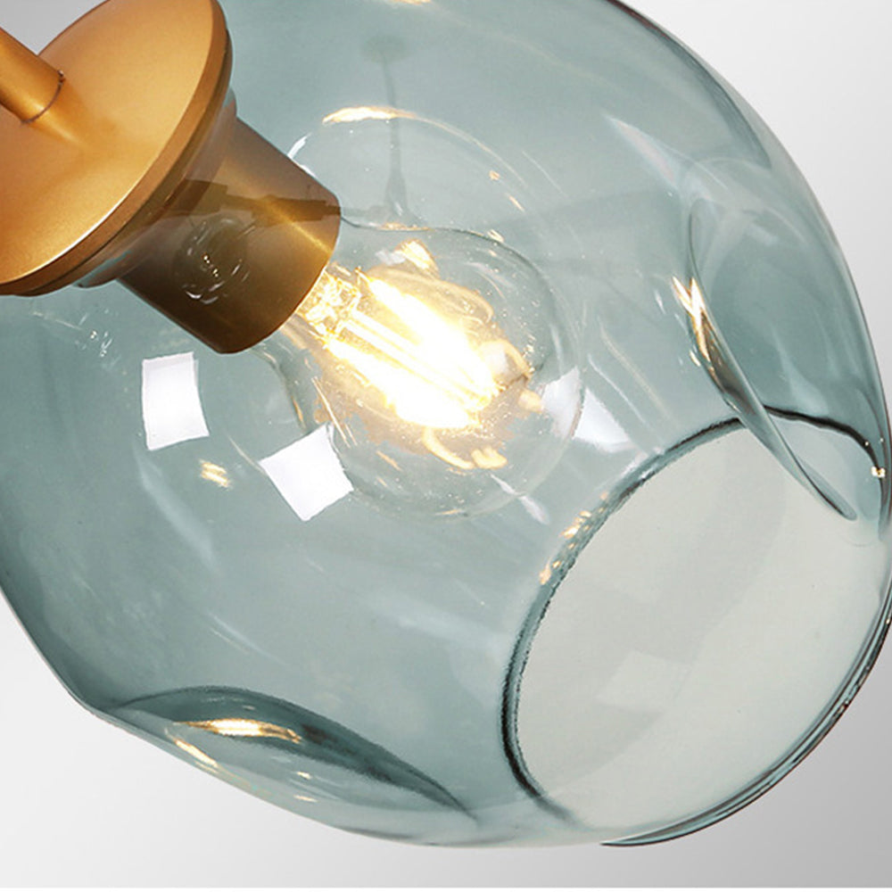 Artistieke Bellen Blauwe Glazen Kroonluchter Lichtarmatuur