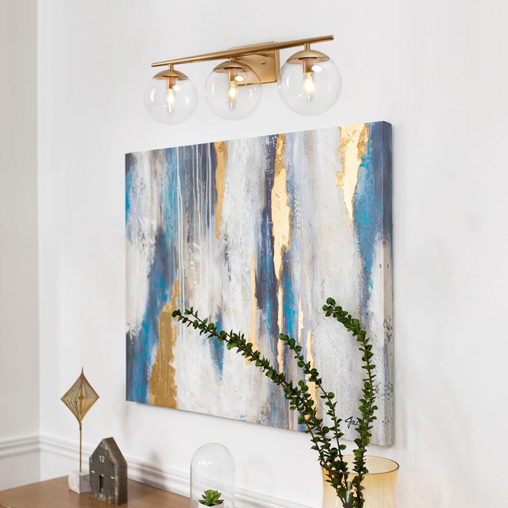 Minimalistische 3-licht gouden dimbare kaptafelverlichting