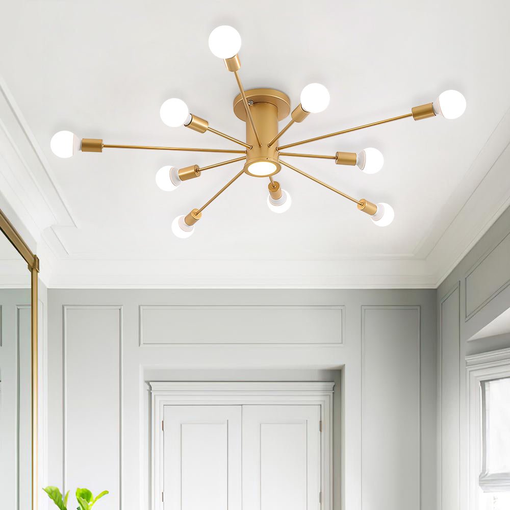 Mid Century Semi Opbouw Sputnik Lamp