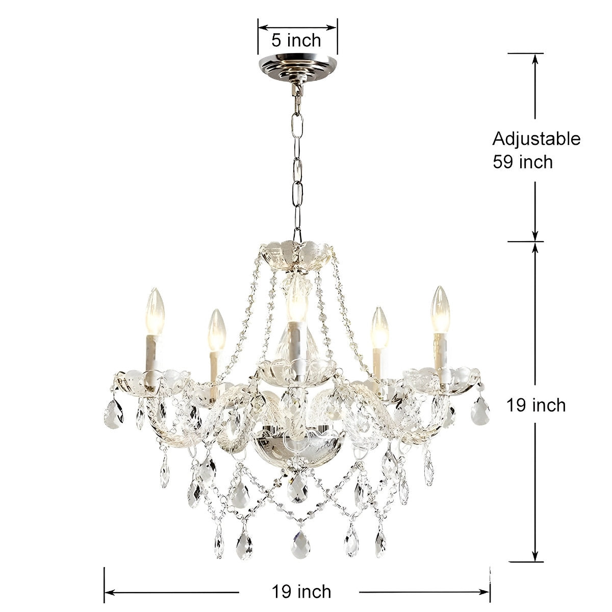 Klassieke Luxe Kristallen Kandelaar Lamp