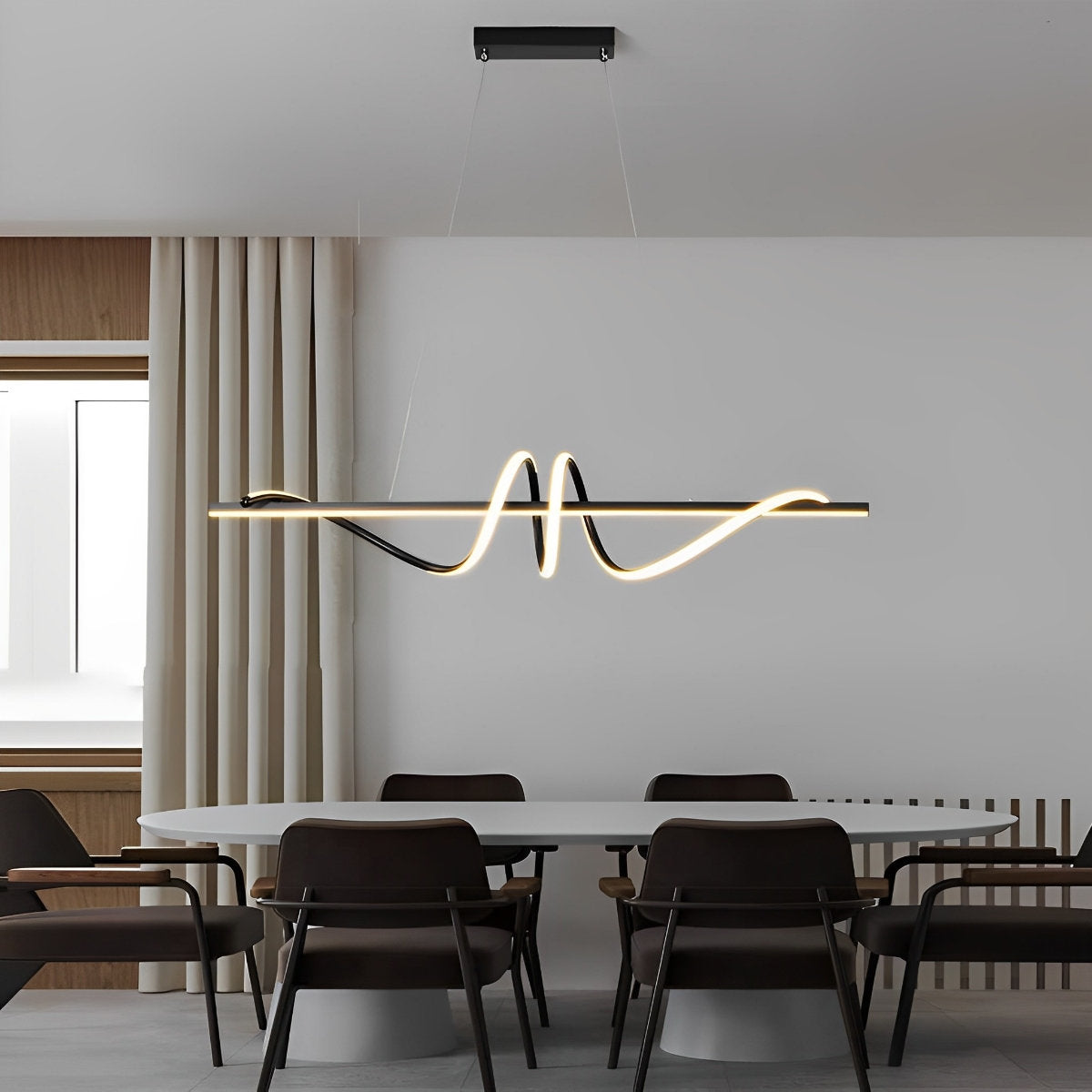 Creative Strip LED traploze dimbare keuken hanglamp decoratieve kroonluchter plafondlamp verlichting