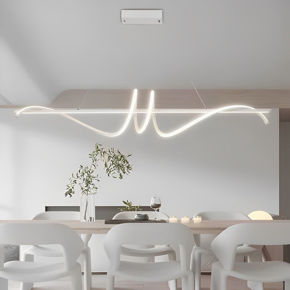 Creative Strip LED traploze dimbare keuken hanglamp decoratieve kroonluchter plafondlamp verlichting
