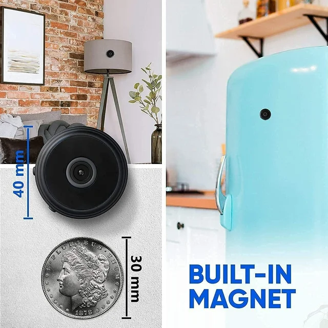 Mini Draadloze Magnetische Camera met Audio en Video Live Feed