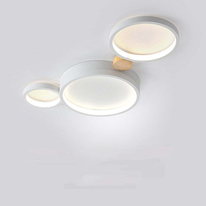 Ronde Opbouw Plafondlamp Wit Grijs Groen Slaapkamer