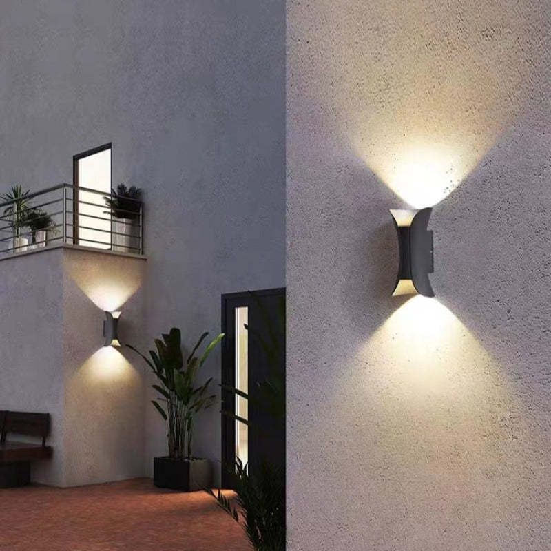 Moderne LED buitenmuurverlichting goud/wit tuin/corridor