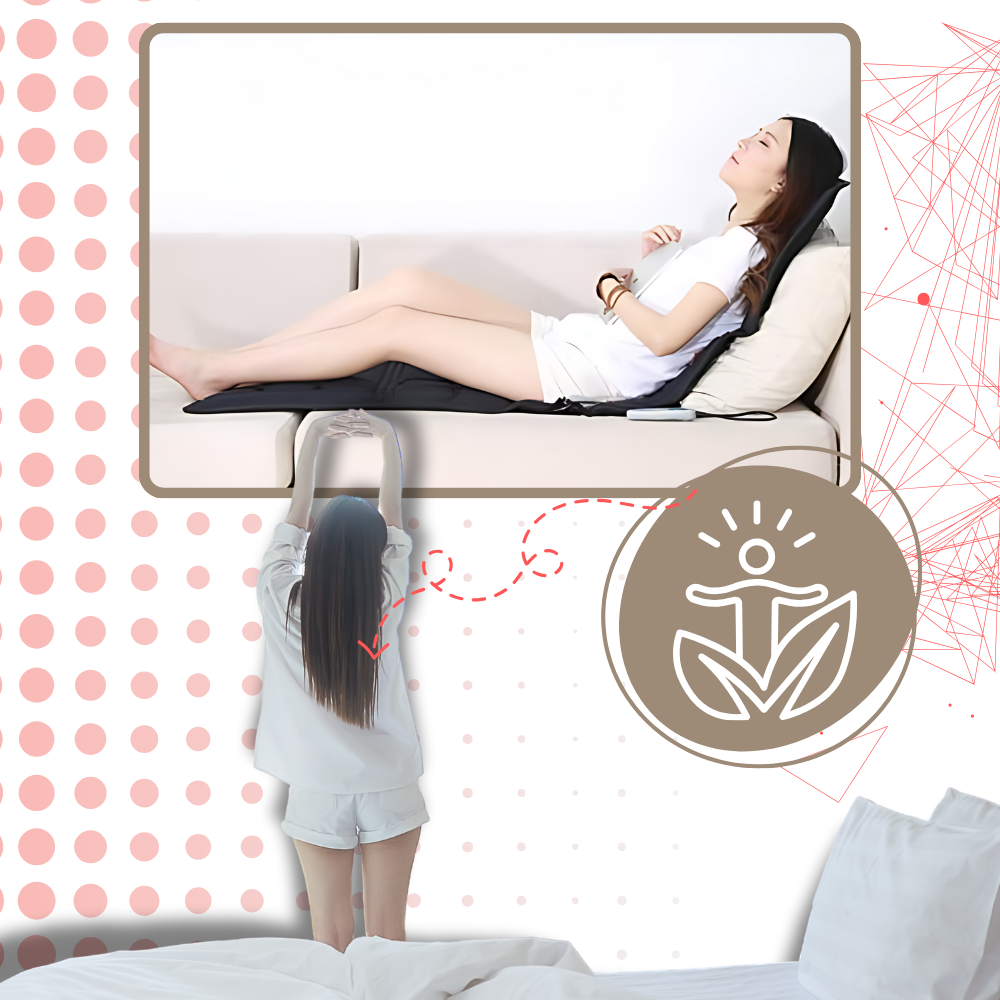 Volledig verwarmd massagekussen - Vibrerende rugmassagemat