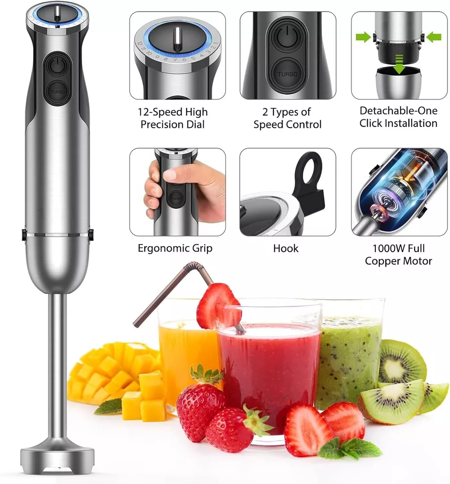 5-in-1 multifunctionele onderdompelbare handmixer