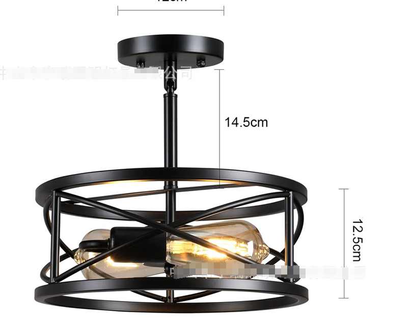 Moderne Drum Glas Semi-Opbouw Plafondlamp