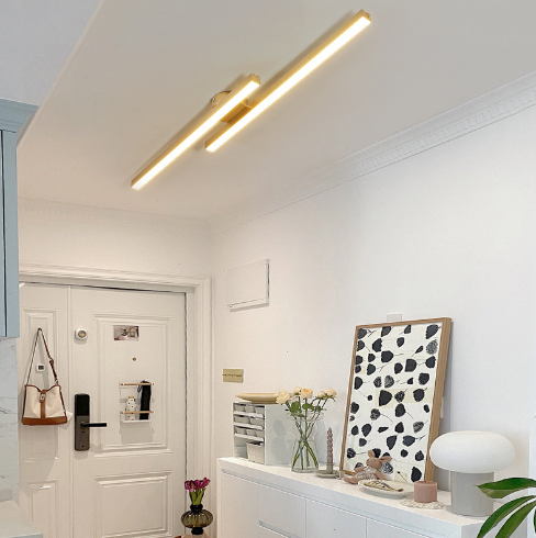 Hedendaagse 2-licht dimbare lineaire LED make-up spiegellamp - warm wit