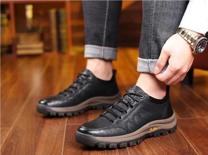 Heren Casual Handgestikte Boogondersteuning & Antislip Ademend Schoenen