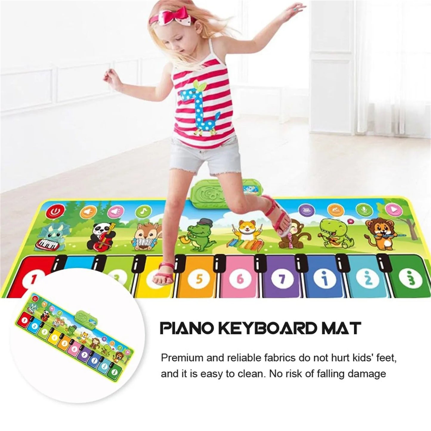 Interactieve pianomatte muzikale speelgoed voor kinderen - aanraakgevoelige spelkussen