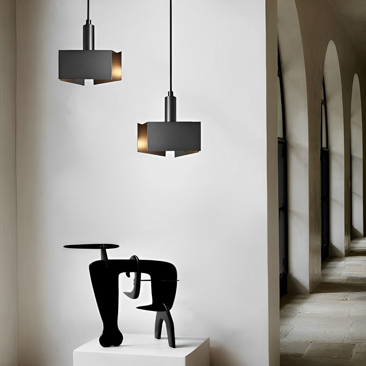 Industrieel lineair hangend kroonluchter plafondlamp armatuur