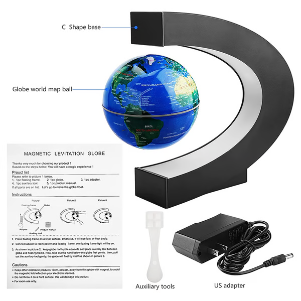 Magnetische Zwevende Globe Met LED Licht