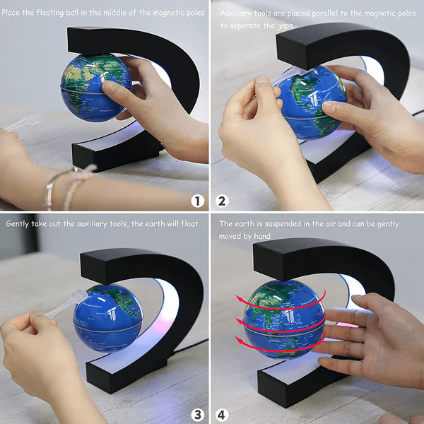 Magnetische Zwevende Globe Met LED Licht