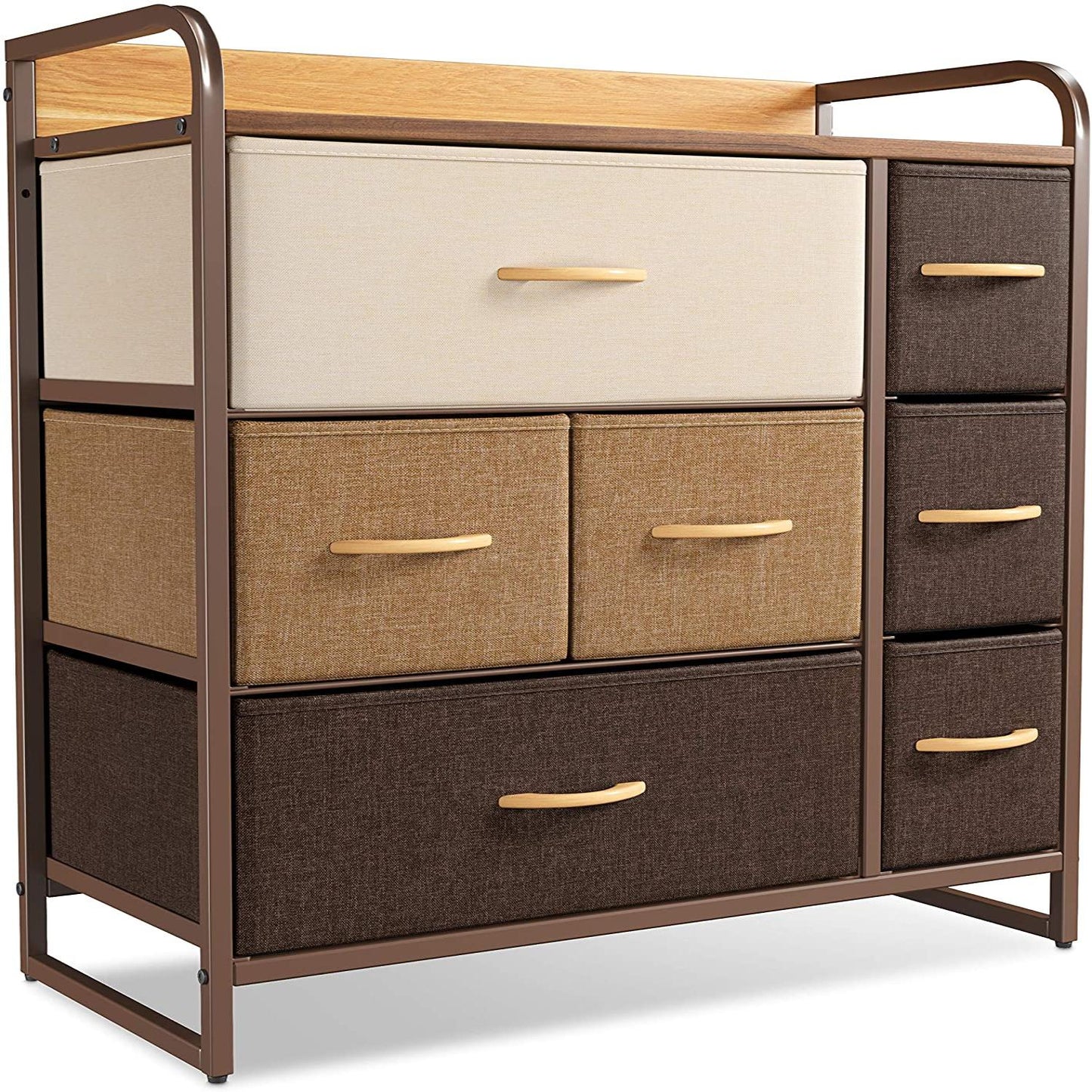 Kindercommode - Kindercommode voor Kinderkamer - Jongenscommode voor Babykamer - Kast met Stoffen Lades voor Kinderen