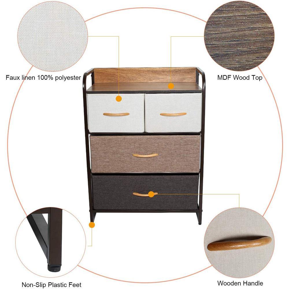 Kindercommode - Kindercommode voor Kinderkamer - Jongenscommode voor Babykamer - Kast met Stoffen Lades voor Kinderen