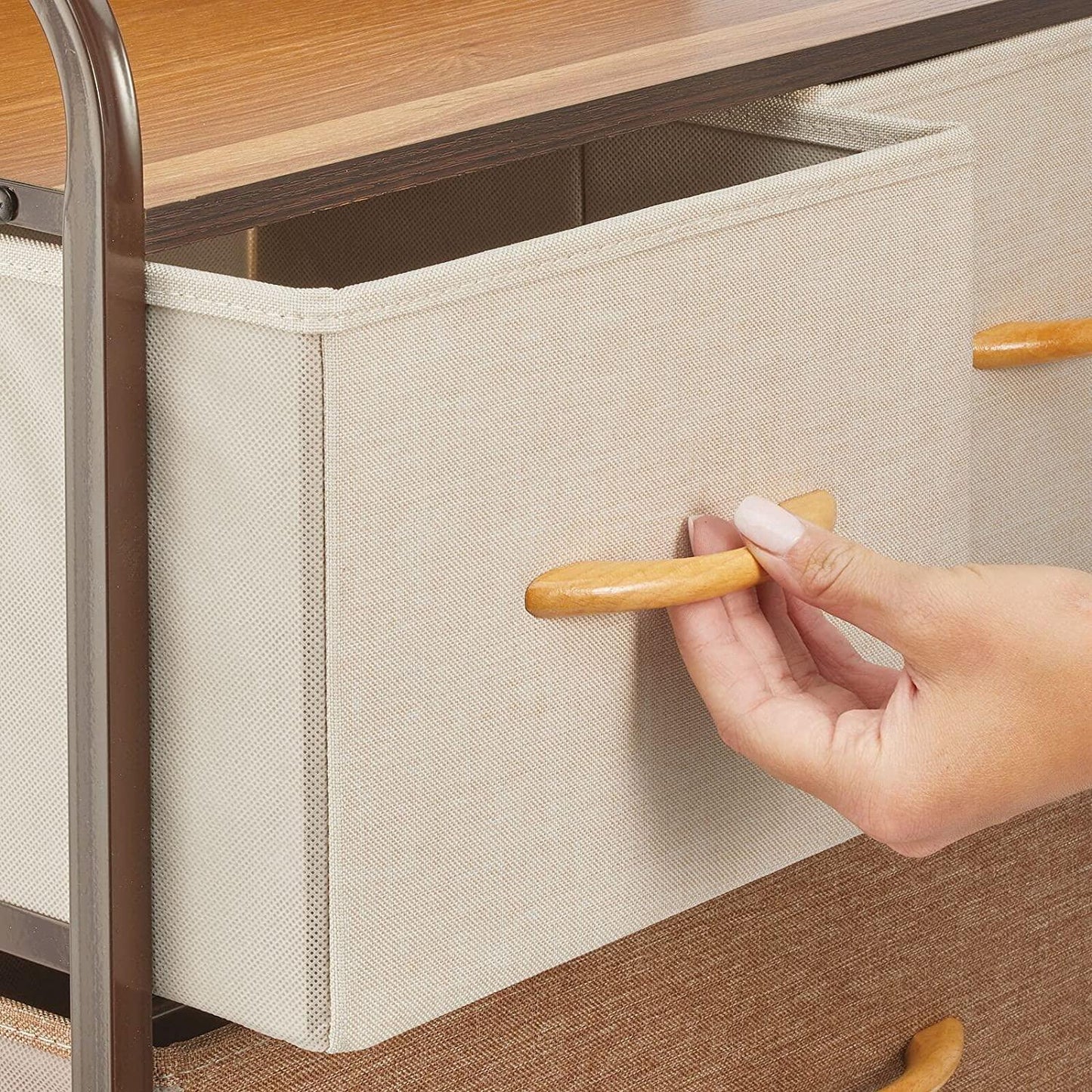 Kindercommode - Kindercommode voor Kinderkamer - Jongenscommode voor Babykamer - Kast met Stoffen Lades voor Kinderen